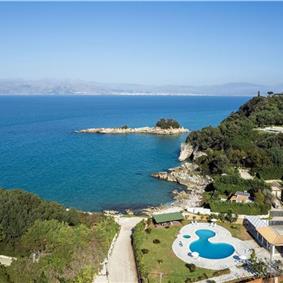 3 bedroom seaside villa with pool & jacuzzi, near Acharavi, sleeps 6